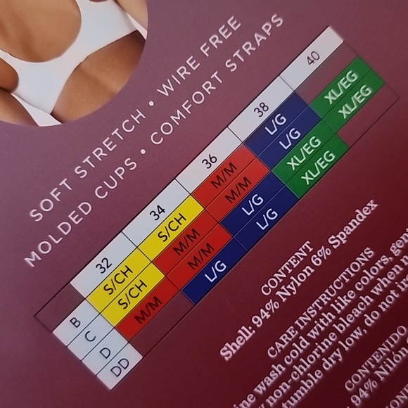 New! 2pk seamless comfort bra - Picture 2 of 2